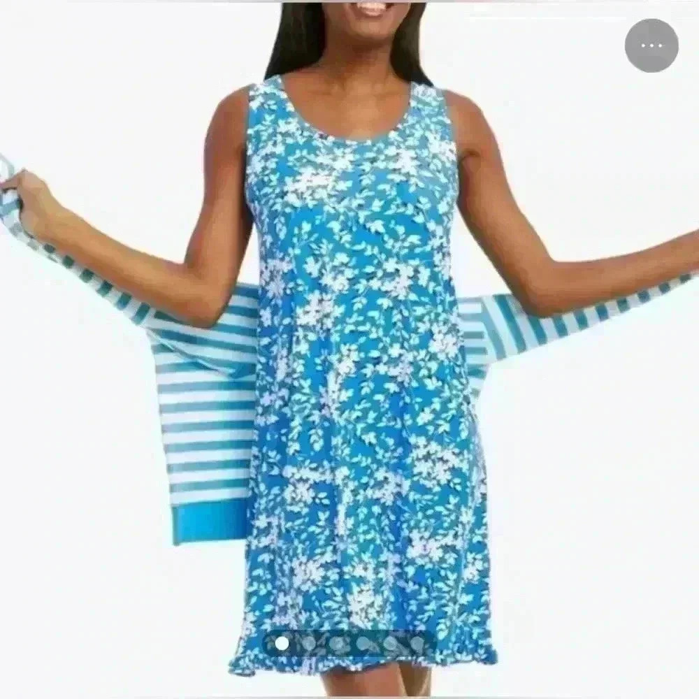 Draper James Floral Ruffled Lounge Dress Size S/M